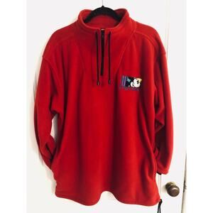 Mickey Mouse Sz S/M Fleece Jacket Embroidered Disney Inc Vintage 1990's Men